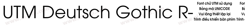 UTM Deutsch Gothic R字体转换